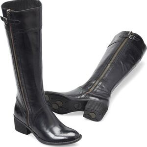 Born Black Heeled Leather Boots
